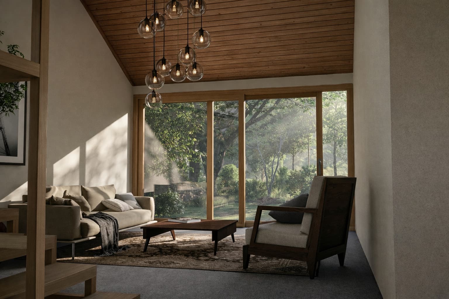 Vardagsrum, naturligt ljus